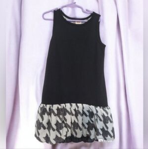 Harajuku Mini Sequin Tunic Dress Black White Girls size Medium 7 / 8